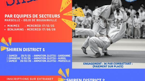 SHIREN DISTRICT 1  ET 2 - GARDANNE LES 29 ET 30 NOV - MODIFICATION DES HORAIRES